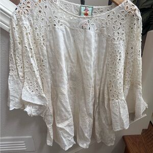 Johnny Was White Lace Blouse